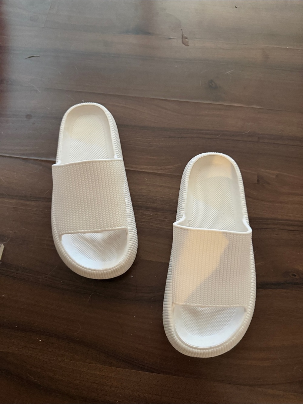 Women's White Slide Sandals - Comfortable Slip-On